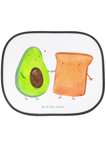 Mr. & Mrs. Panda Auto Sonnenblende Avocado Toast ohne Spruch in Weiß