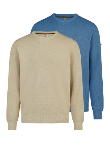 Redmond Pullover Basic in Blau / beige