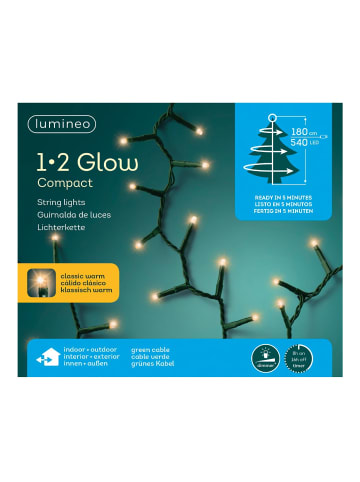 LUMINEO Lichterkette 1-2 Glow Compact 540 LED 1,8 m in klassisch warm