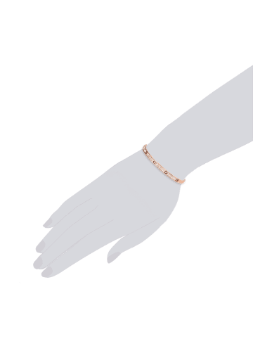 Lulu & Jane Armband Metall-Legierung Crystal in roségold