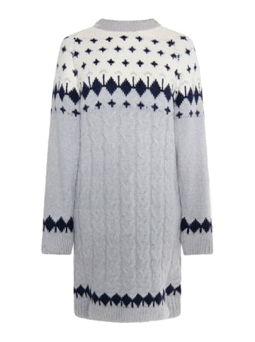 usha BLUE LABEL Damen Strickkleid in Grau Mehrfarbig