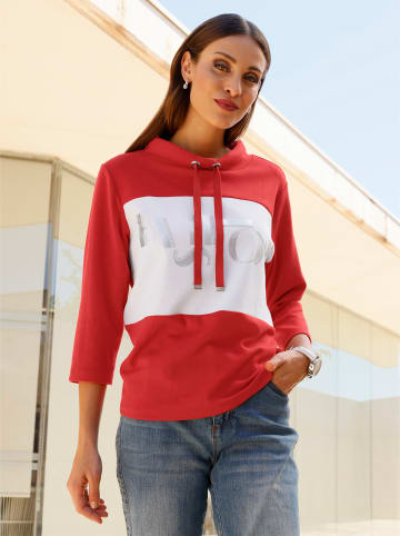WITT WEIDEN Sweatshirt in rot-weiß-geringelt