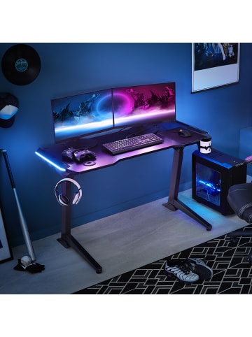 tectake Höhenverstellbarer Computertisch, 1300 x 672 x 720 - 1210 mm