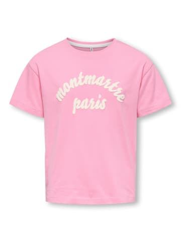 KIDS ONLY T-Shirt KOGMOLLIE LIFE S/S BOXY PRINTED TOP JRS in sea pink