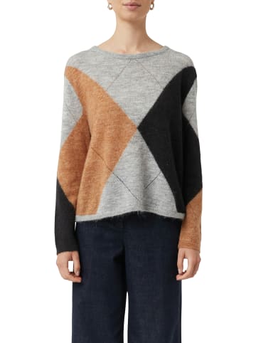 comma Pullover in grau camel - 0001