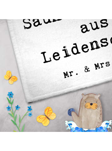 Mr. & Mrs. Panda Gästehandtuch Saunameisterin Leidenschaft mit S... in Weiß