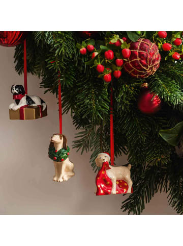 3-tlg. Ornamente Hunde Nostalgic Ornaments in Bunt