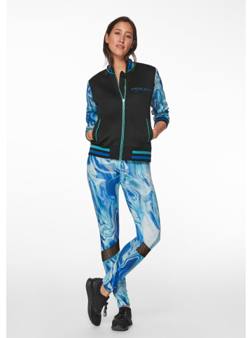 MADELEINE Leggings mit coolen Netzeinsätzen in royalblau / multicolor