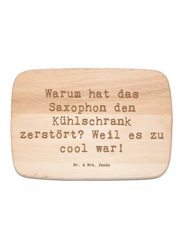 Mr. & Mrs. Panda Holzbrett Spruch Saxophon Kühlschrank mit Spruch in Transparent