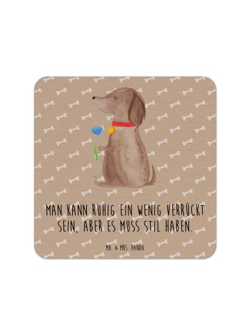 Mr. & Mrs. Panda Tassenuntersetzer Hund Blume mit Spruch in Hundeglück