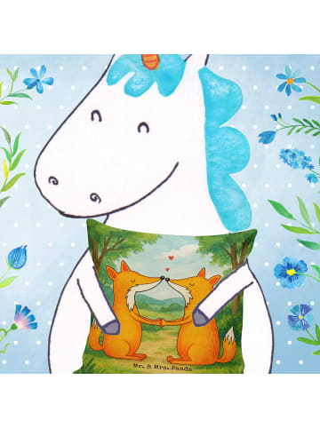 Mr. & Mrs. Panda kuschelkissen 40x40 Füchse Liebe Design ohne Sp... in Weiß