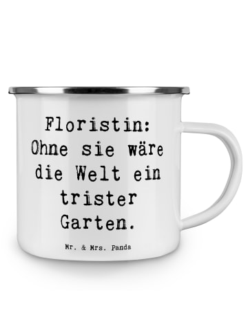 Mr. & Mrs. Panda Wanderbecher Spruch Floristin Garten mit Spruch in Weiß