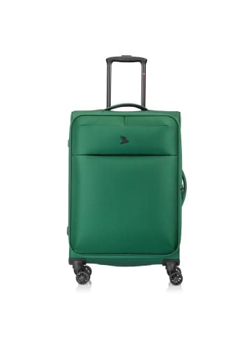 Pack Easy GoUp 4 Rollen Trolley M 65 cm mit Dehnfalte in grün
