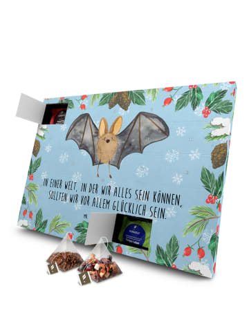 Mr. & Mrs. Panda Tee Adventskalender Fledermaus Flügel mit Spruch in Eisblau
