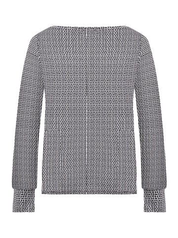 Betty Barclay Casual-Shirt mit Gummizug in Weiß/Schwarz