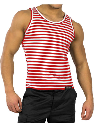 Normani Outdoor Sports Marine Tank-Top Wolgadelta in Rot/Weiß