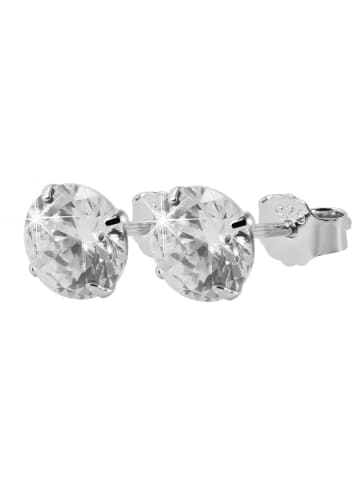 Adeliás Damen Ohrringe – Ohrstecker aus 925 Silber mit Zirkonia in silber