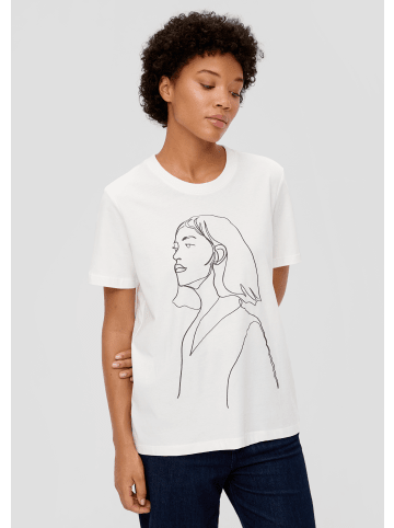 s.Oliver T-Shirt kurzarm in Creme