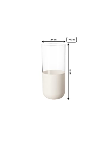 Villeroy & Boch 4er Set Longdrinkbecher Manufacture Rock 300 ml weiß-transparent in weiß-transparent