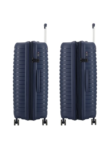D&N Travel Line 4500 4 Rollen Trolley L 75 cm mit Dehnfalte in darkblue