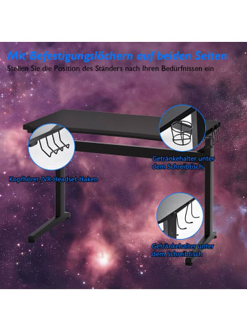 COSTWAY Schreibtisch in Schwarz