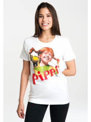 Logoshirt T-Shirt Pippi Langstrumpf in altweiss