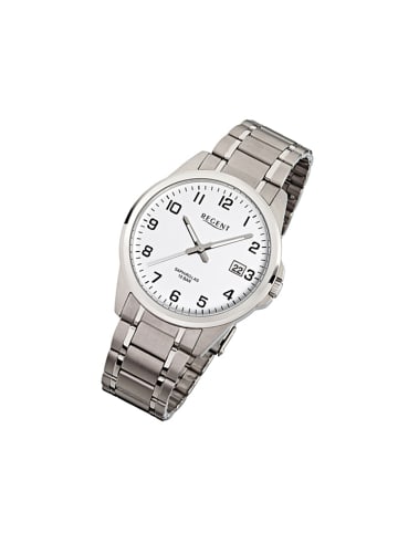 Regent Armbanduhr Regent Titan-Uhren silber groß (ca. 40mm)