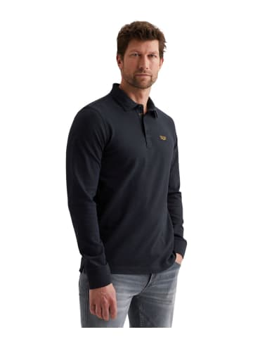 PME Legend Poloshirt LONG SLEEVE POLO AMERICAN CLASSIC in Blau