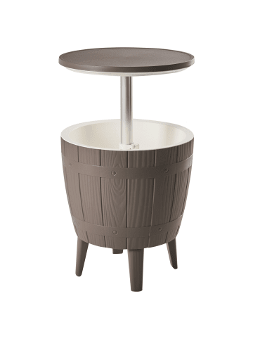 Beliani Stehtisch SILG in Beige/Grau/Weiß - (W) 49 x (H) 58 x (L) 49 cm