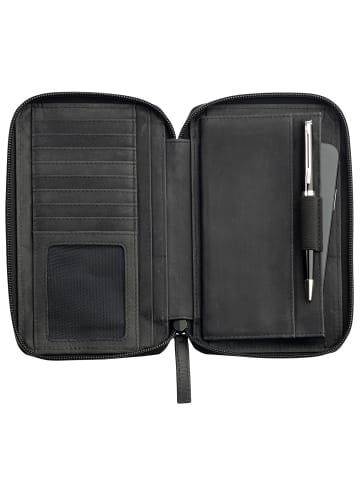 Leonhard Heyden Den Haag Handytasche Leder 11 cm schwarz
