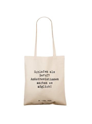Mr. & Mrs. Panda Shopper Spruch Anästhesistin Freude mit Spruch in Creme