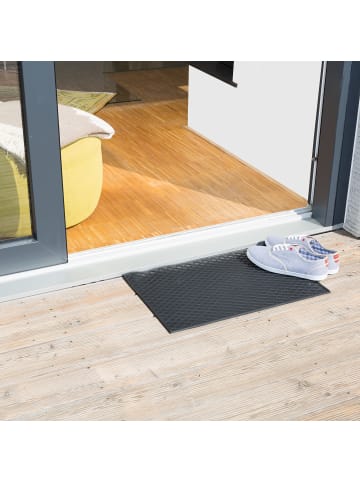 relaxdays Fußmatte in Schwarz - (B)60 x (T)40 cm