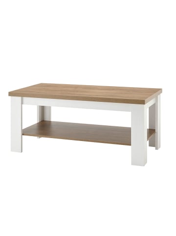 Feldmann-Wohnen Couchtisch Provence Pinie weiß / Eiche hell 120  / 60  / 50cm