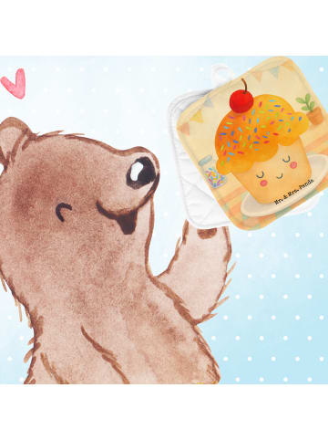 Mr. & Mrs. Panda Potholder Cupcake Design ohne Spruch in Weiß