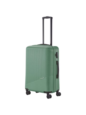 travelite Bali - 4-Rollen-Trolley M 67 cm (weiß/cognac) in grün