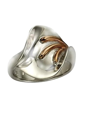 KISMA Ring Silber 925 Sterling Silber, vergoldet (Rosegold 375) Größe ca. 56mm