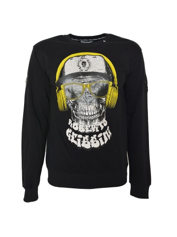 Roberto Geissini DJ Skull Sweatshirt Schwarz
