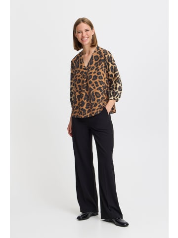 b. young BYHINVA LEOPARD BLOUSE - LIGHT WOVEN A-shape in Black Mix
