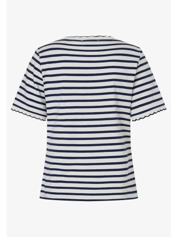 More & More T-Shirt in marine weiß