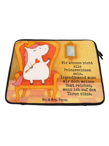 Mr. & Mrs. Panda Laptop Tasche Einhorn Prinzessin Design mit Spruch in Weiß