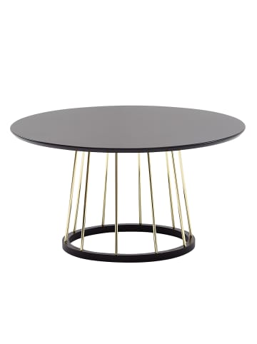 KADIMA DESIGN Couchtisch, Schwarzer und Goldener Wohnzimmertisch, Metallstruktur