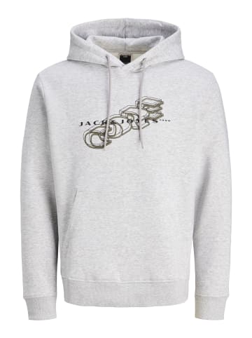 Jack & Jones Kapuzenpullover in Light Grey Melange