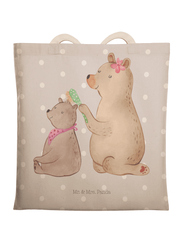Mr. & Mrs. Panda Tasche Bär Kind ohne Spruch in Grau Pastell