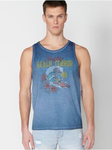 KOROSHI Tank Top Shirt in blau