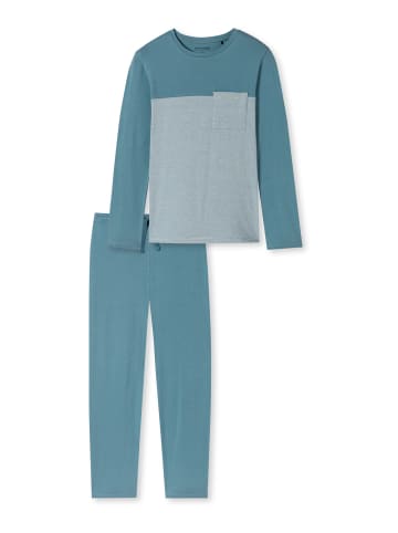 Schiesser Pyjama 95/5 Nightwear in Petrol