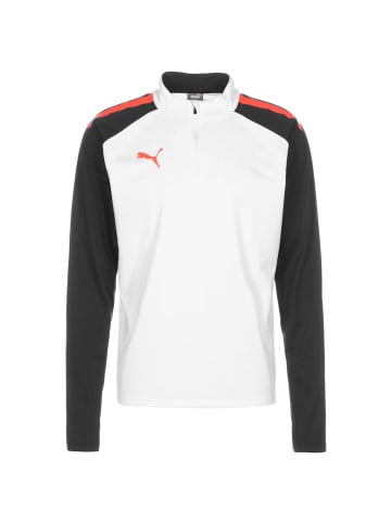 Puma Sweatshirt TeamLIGA 1/4 Zip in weiß / rot