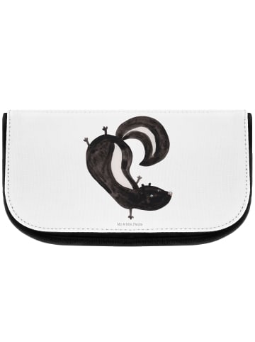 Mr. & Mrs. Panda Kulturbeutel Stinktier Handstand ohne Spruch in Weiß