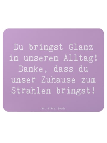Mr. & Mrs. Panda Mouse Pad Spruch Glanz Putzfrau mit Spruch in Lavendeltraum