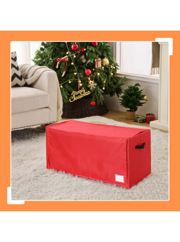 relaxdays Weihnachtskugel-Aufbewahrungsbox in Rot - (B)73 x (H)40 x (T)36,5 cm