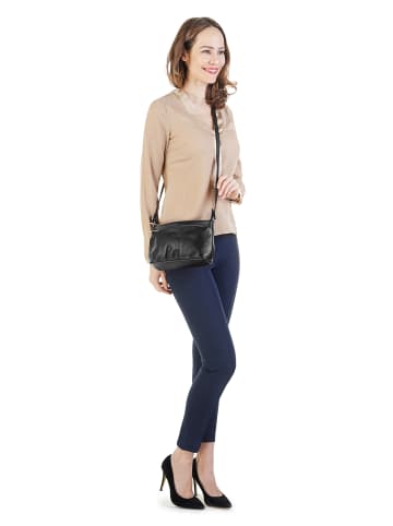 Samantha Look Umhängetasche echt Leder in schwarz